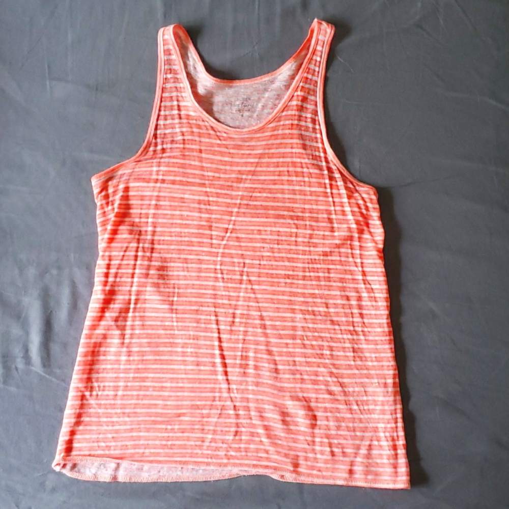 J-CREW high neck 100% Linen Tank